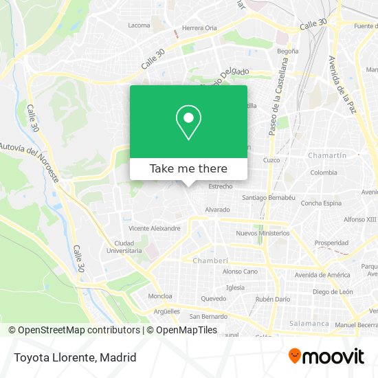 Toyota Llorente map