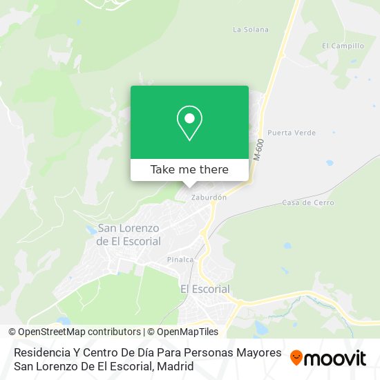 mapa Residencia Y Centro De Día Para Personas Mayores San Lorenzo De El Escorial