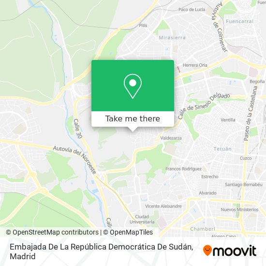 mapa Embajada De La República Democrática De Sudán