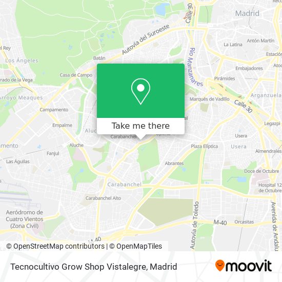 Tecnocultivo Grow Shop Vistalegre map