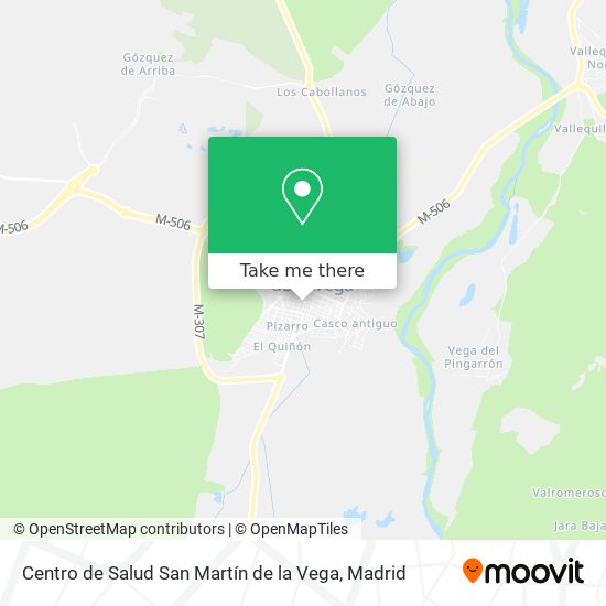 mapa Centro de Salud San Martín de la Vega