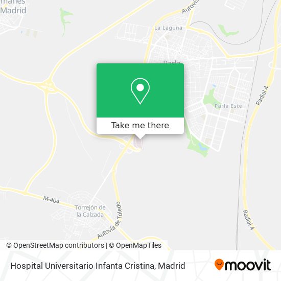 mapa Hospital Universitario Infanta Cristina