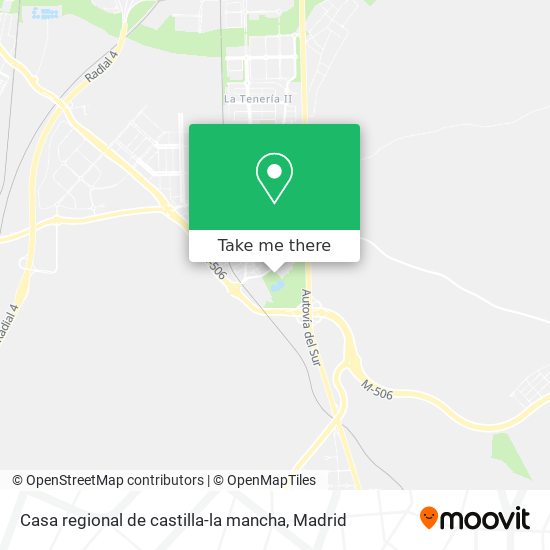 Casa regional de castilla-la mancha map