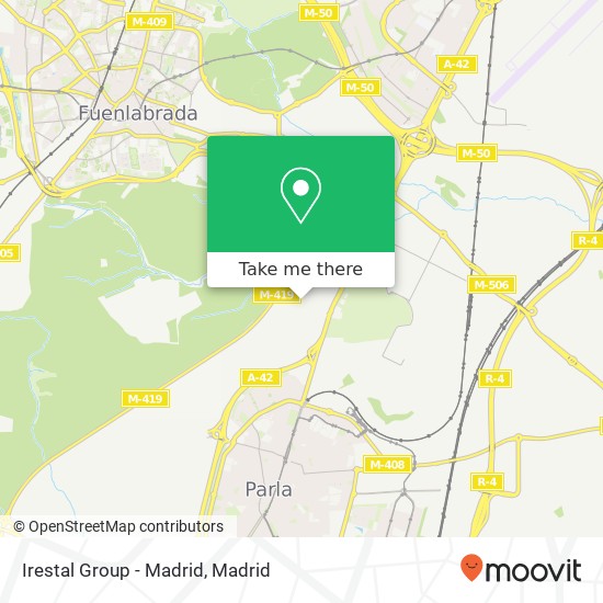 Irestal Group - Madrid map