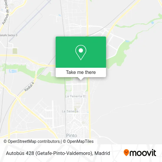 Autobús 428 (Getafe-Pinto-Valdemoro) map