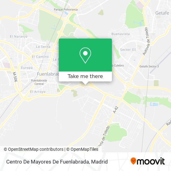 mapa Centro De Mayores De Fuenlabrada