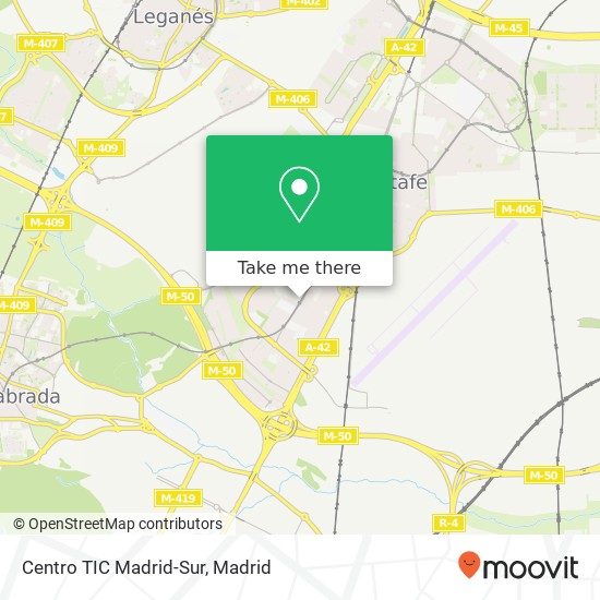 Centro TIC Madrid-Sur map