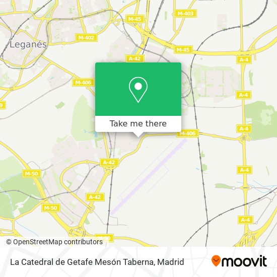 mapa La Catedral de Getafe Mesón  Taberna