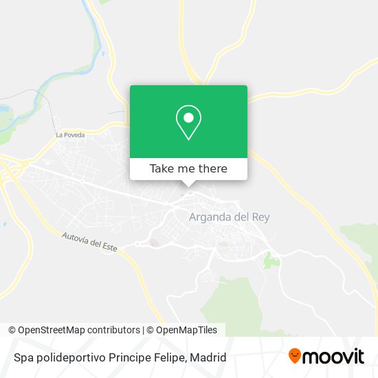 mapa Spa polideportivo Principe Felipe