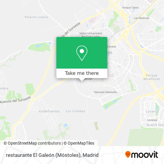 mapa restaurante El Galeón (Móstoles)