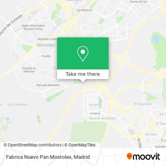 mapa Fabrica Nuevo Pan Mostoles