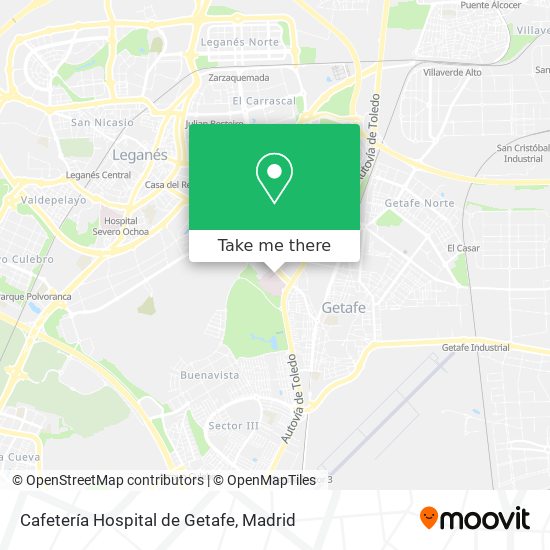 Cafetería Hospital de Getafe map