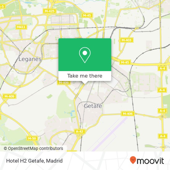 Hotel H2 Getafe map