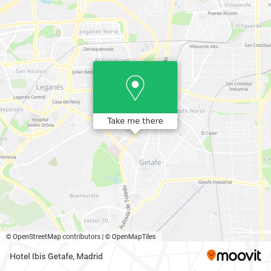 mapa Hotel Ibis Getafe