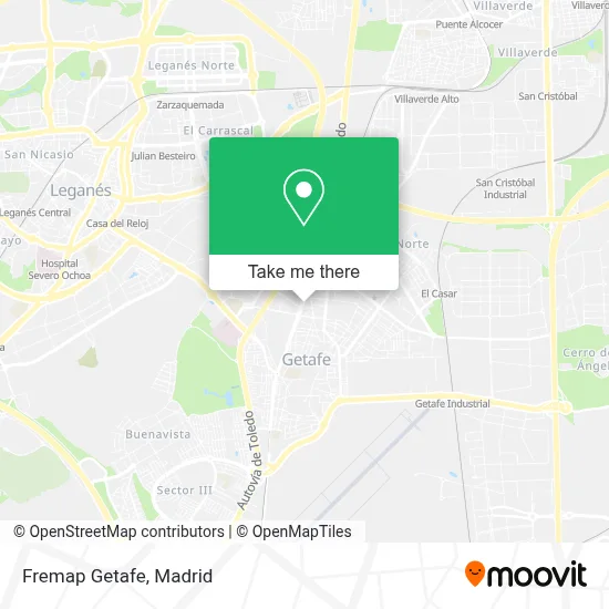 Fremap Getafe map
