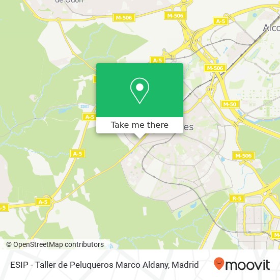 ESIP - Taller de Peluqueros Marco Aldany map