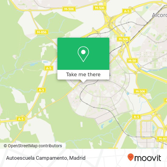 Autoescuela Campamento map