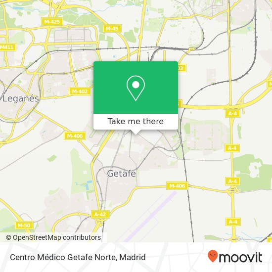 Centro Médico Getafe Norte map