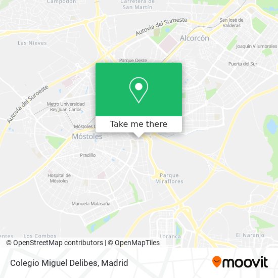 mapa Colegio Miguel Delibes