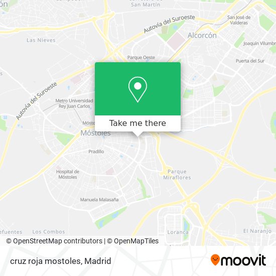 cruz roja mostoles map