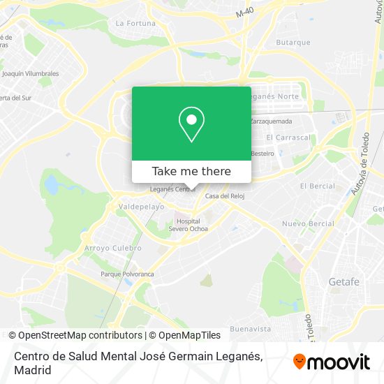 Centro de Salud Mental José Germain Leganés map