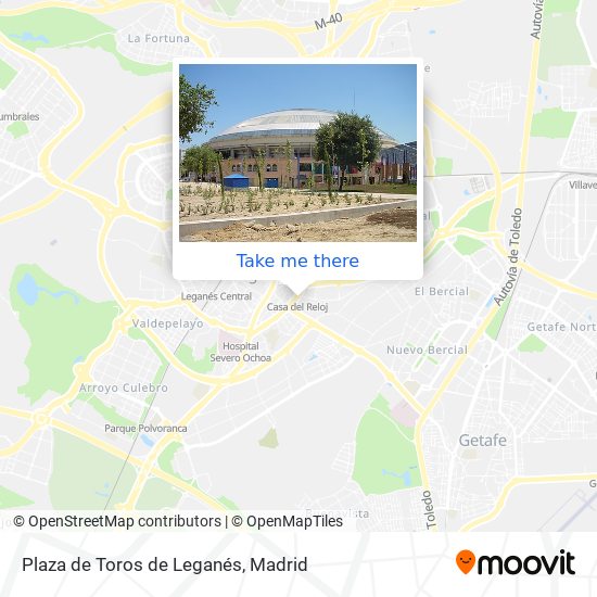 mapa Plaza de Toros de Leganés