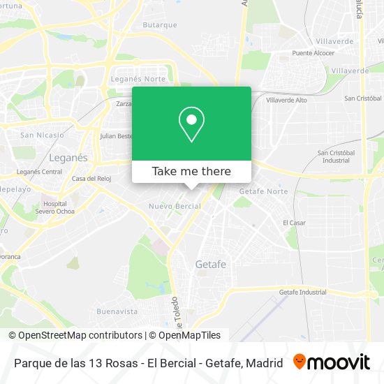 Parque de las 13 Rosas - El Bercial - Getafe map