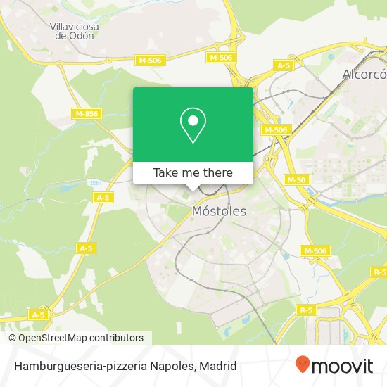 mapa Hamburgueseria-pizzeria Napoles