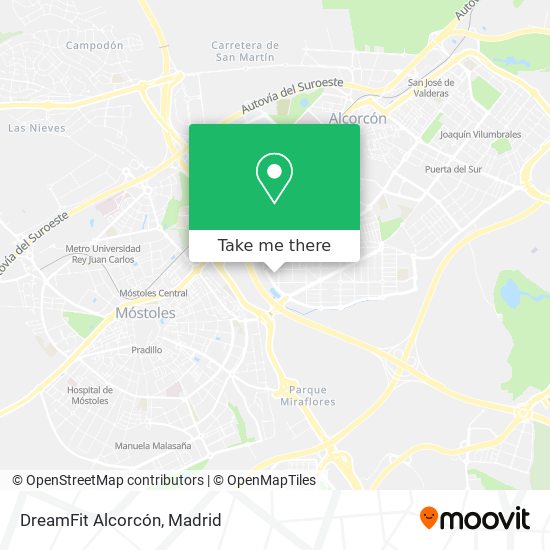mapa DreamFit Alcorcón