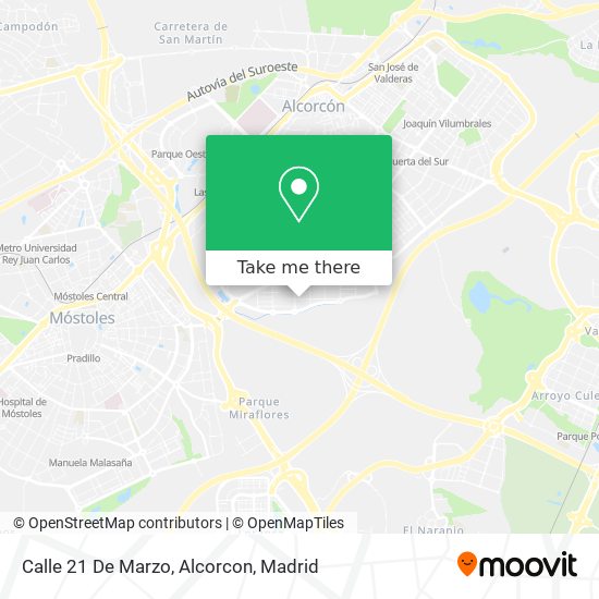 Calle 21 De Marzo, Alcorcon map