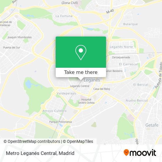 mapa Metro Leganés Central