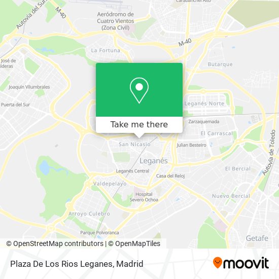 mapa Plaza De Los Rios Leganes