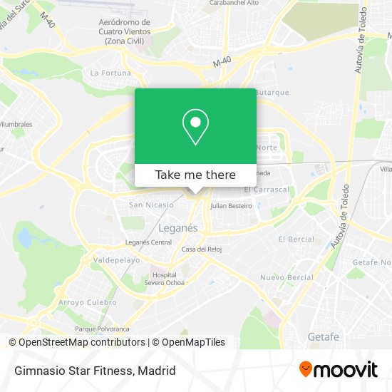 mapa Gimnasio Star Fitness