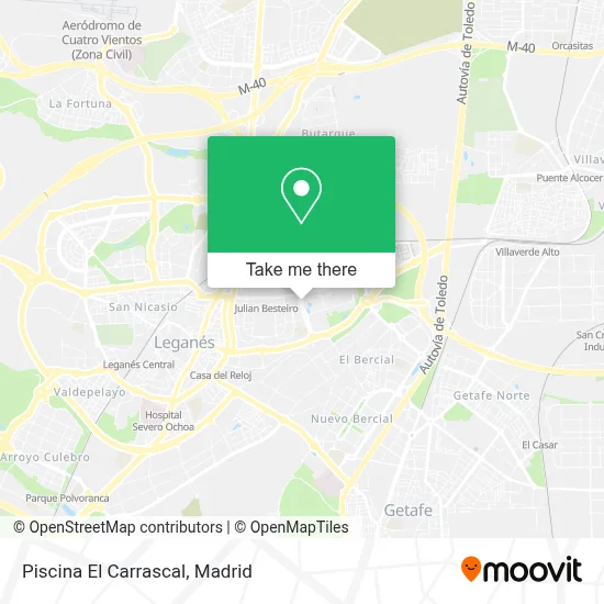 Piscina El Carrascal map