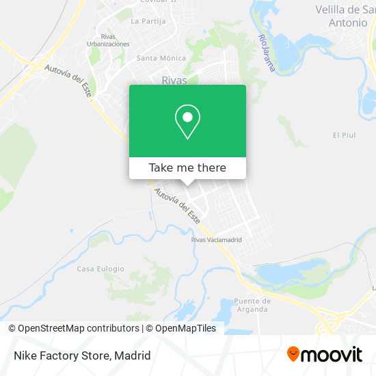 mapa Nike Factory Store