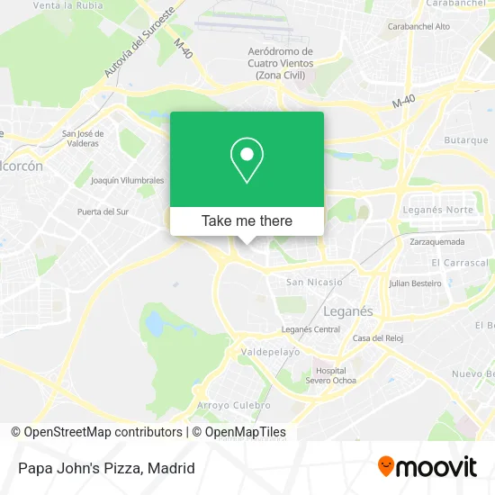 Papa John's Pizza map