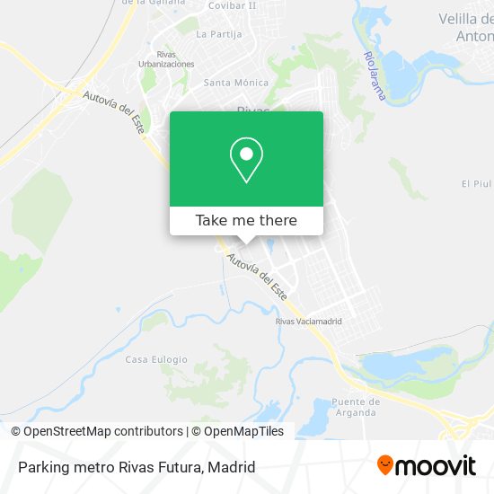 Parking metro Rivas Futura map