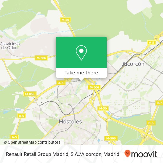 mapa Renault Retail Group Madrid, S.A. / Alcorcon