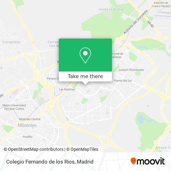 mapa Colegio Fernando de los Rios