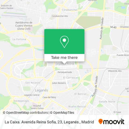 La Caixa. Avenida Reina Sofia, 23, Leganés‎. map