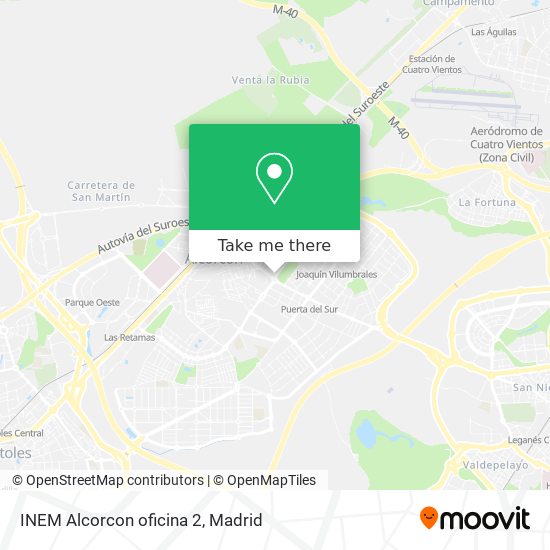 mapa INEM Alcorcon oficina 2