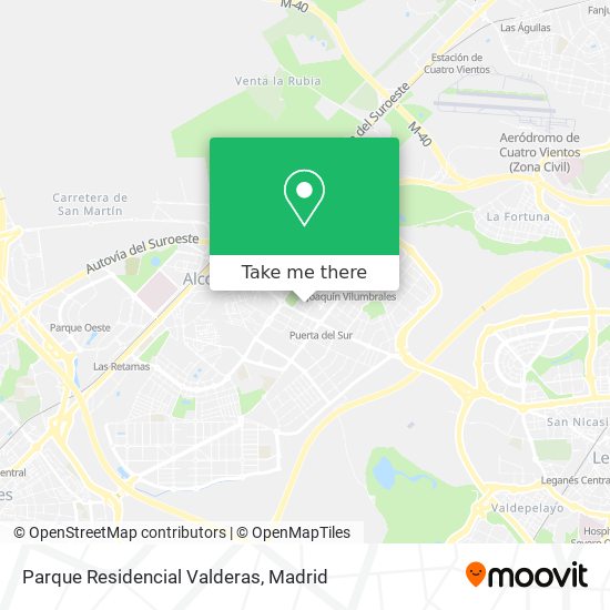 mapa Parque Residencial Valderas