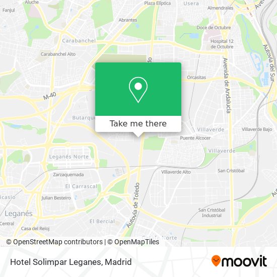 Hotel Solimpar Leganes map