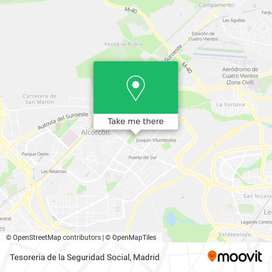 mapa Tesoreria de la Seguridad Social