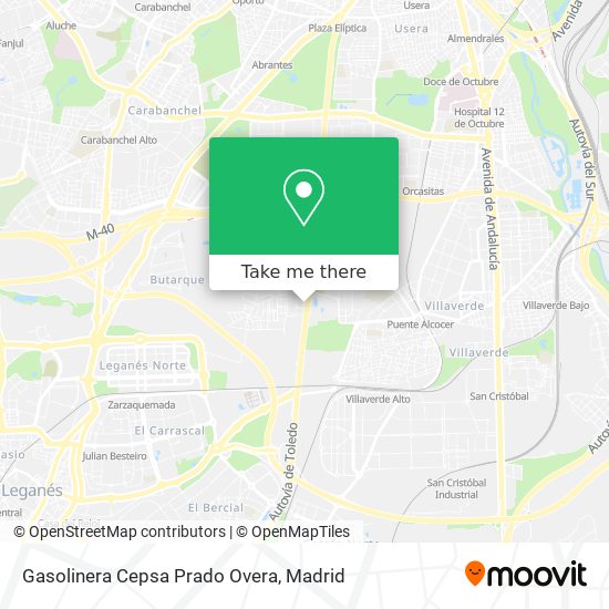 mapa Gasolinera Cepsa Prado Overa