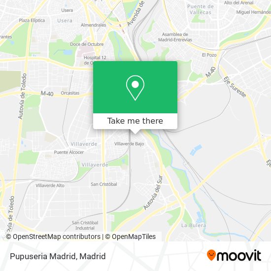 Pupuseria Madrid map