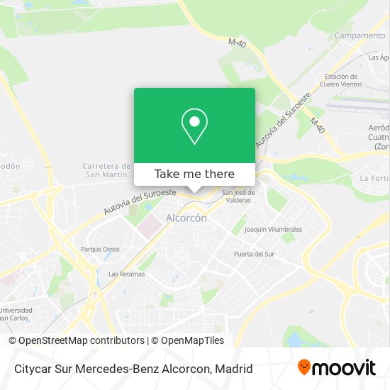 mapa Citycar Sur Mercedes-Benz Alcorcon