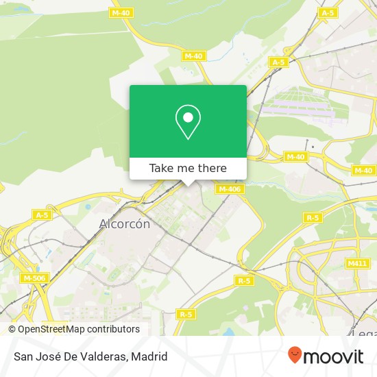 San José De Valderas map