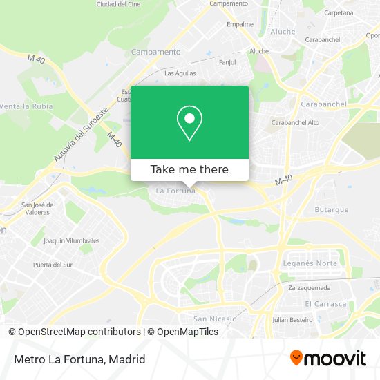 Metro La Fortuna map