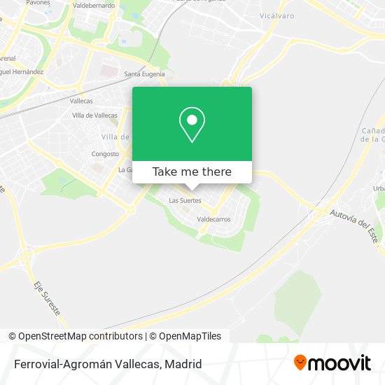 Ferrovial-Agromán Vallecas map